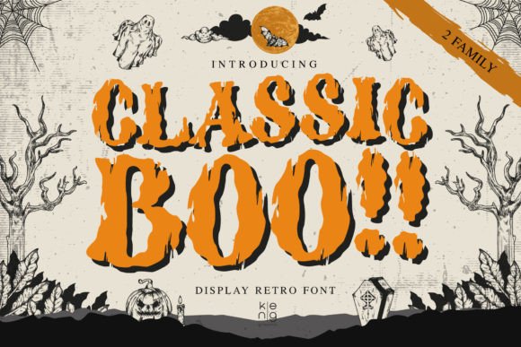 Classic Boo Font: Retro Display Typography for Web Design