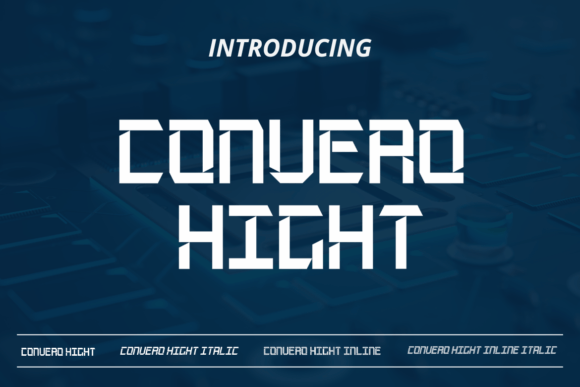 Convero Hight Font: A Techno Display Typeface for Makers