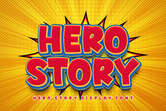 Hero Story Font: A Display Typeface for Editorial Design