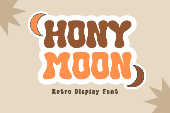Hony Moon Font: Retro Bubble Type for Makers