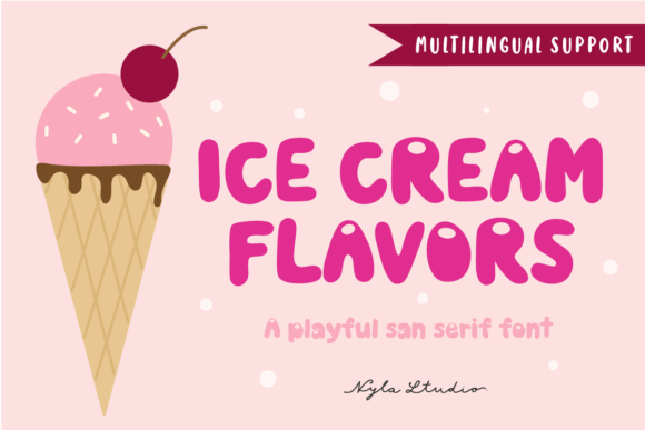 Ice Cream Flavors Font: Playful Display Type for Campaigns