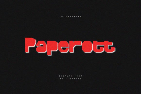Paperott Font: A Paper-Cut Display Typeface for Brands