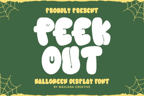Peek Out Font: A Bubbly Display Typeface for Makers