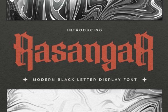 Rasangar Font: Bold Blackletter for Editorial Design