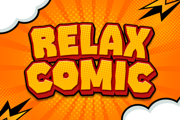 Relax Comic Font: Bold Editorial Display Typography