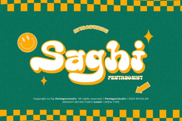 Saghi Font: A Retro Display Typeface for Branding
