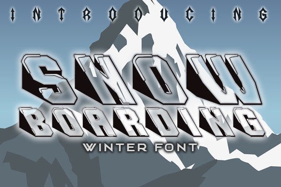 Snowboarding Font Review: Testing a 3D Display Typeface