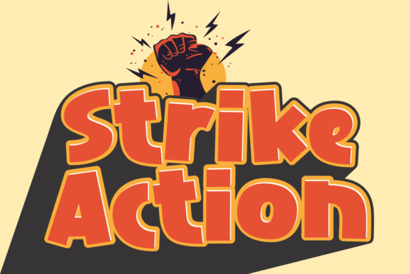 Strike Action Font Review: Bold Display Type for Playful Branding