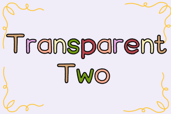 Transparent Two Font: A Dotted Display Typeface for Editorial Design