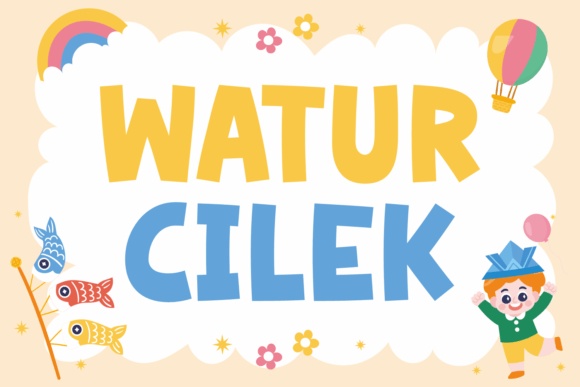 Watur Cilek Font: Playful Typography for Handmade Products